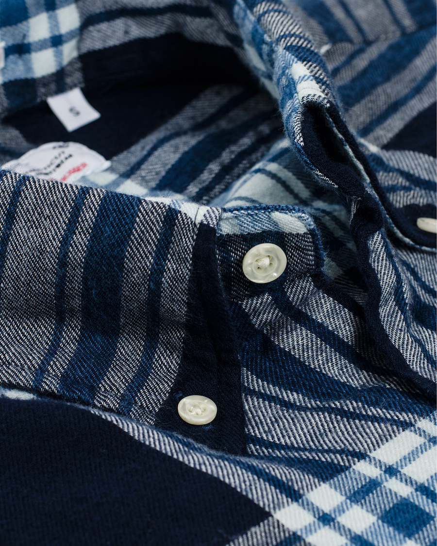 Herre | Skjorter | GANT Rugger | Windblown Flannel Easy Fit Button Down Shirt Thunder Blue