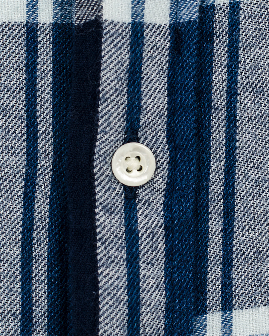Herre | Skjorter | GANT Rugger | Windblown Flannel Easy Fit Button Down Shirt Thunder Blue