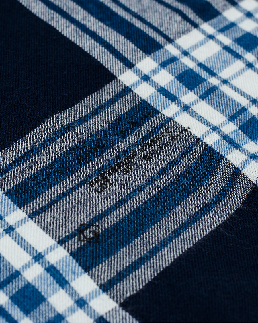 Herre | Skjorter | GANT Rugger | Windblown Flannel Easy Fit Button Down Shirt Thunder Blue