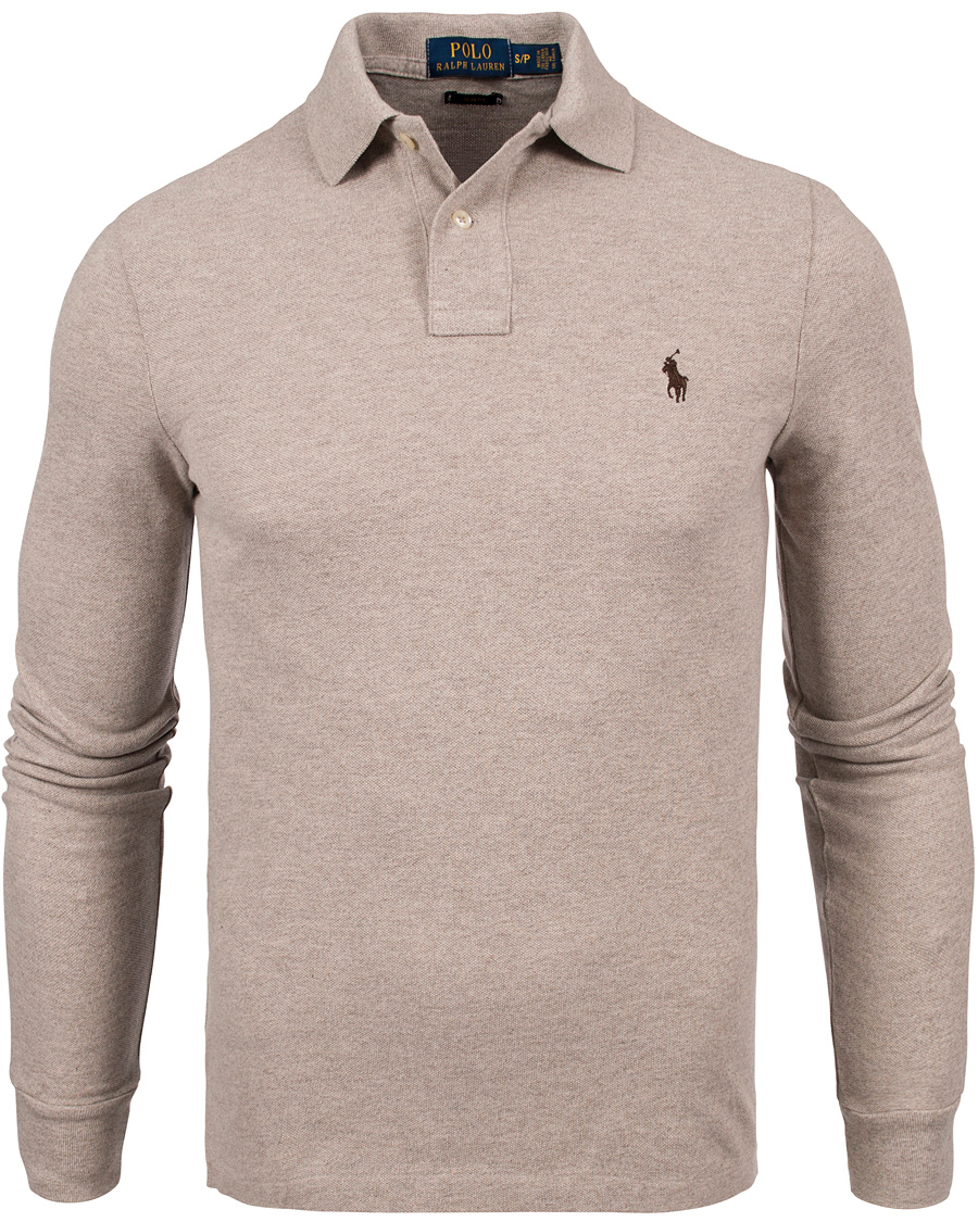 Herre | Trøjer | Polo Ralph Lauren | Long Sleeve Slim Fit Piké Fisherman Heather