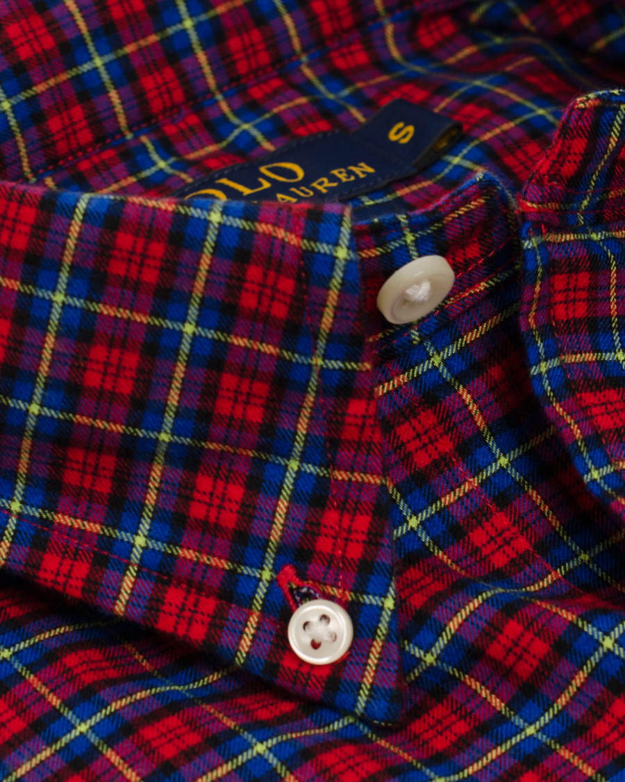 Herre | Skjorter | Polo Ralph Lauren | Slim Fit Flannel Check Shirt Red/Saphire