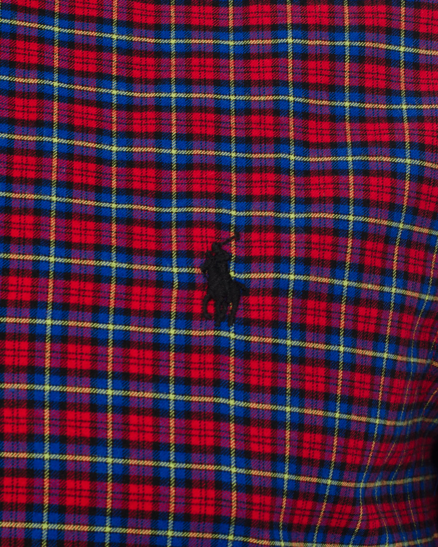Herre | Skjorter | Polo Ralph Lauren | Slim Fit Flannel Check Shirt Red/Saphire