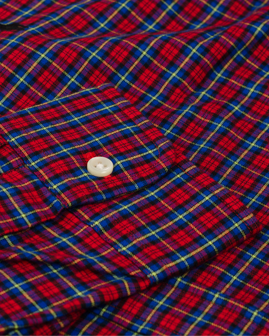 Herre | Skjorter | Polo Ralph Lauren | Slim Fit Flannel Check Shirt Red/Saphire