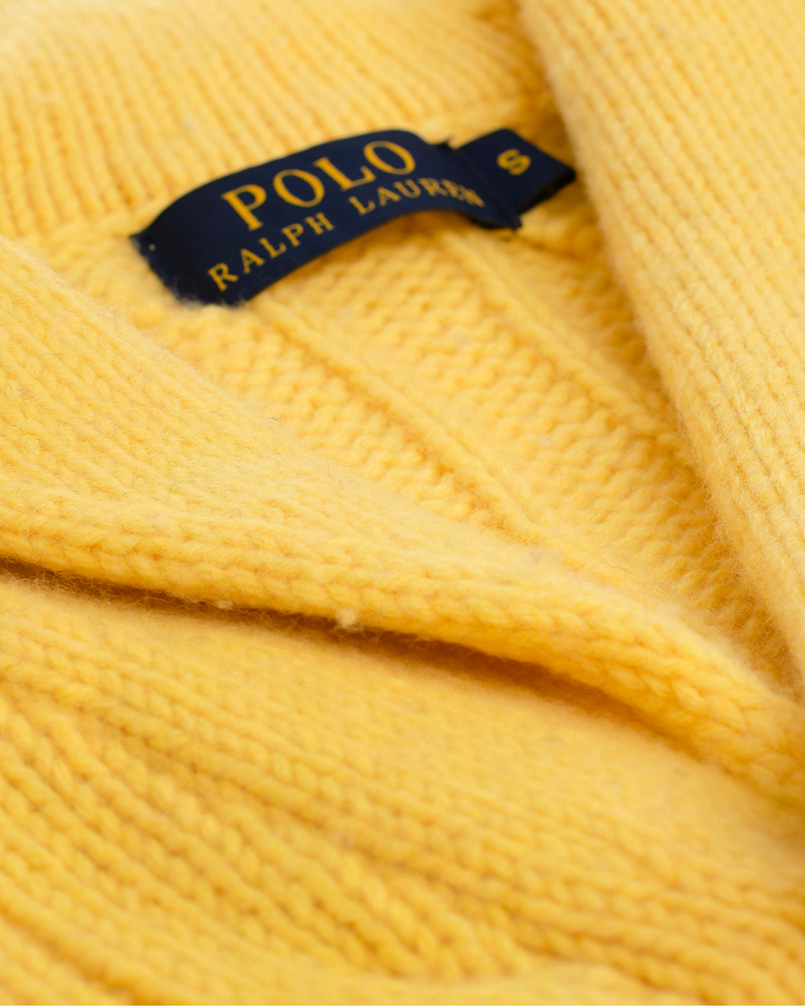 Herre | Trøjer | Polo Ralph Lauren | Cable Shawl Cardigan Bright Yellow