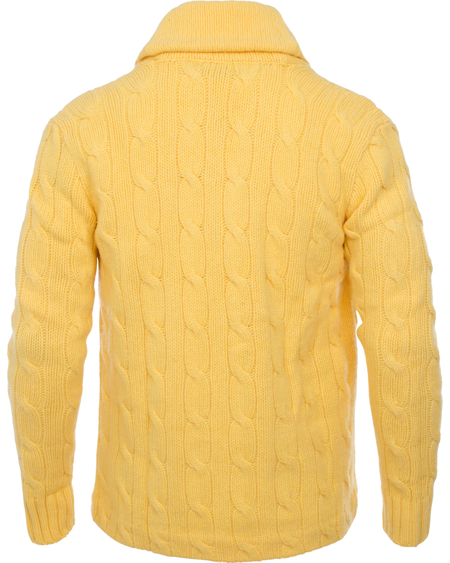 Herre | Trøjer | Polo Ralph Lauren | Cable Shawl Cardigan Bright Yellow