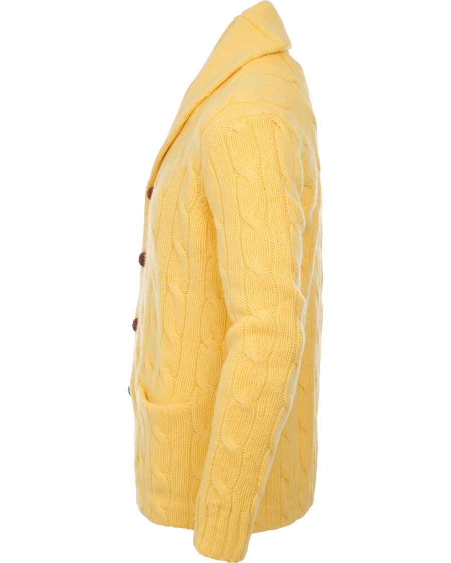 Herre | Trøjer | Polo Ralph Lauren | Cable Shawl Cardigan Bright Yellow