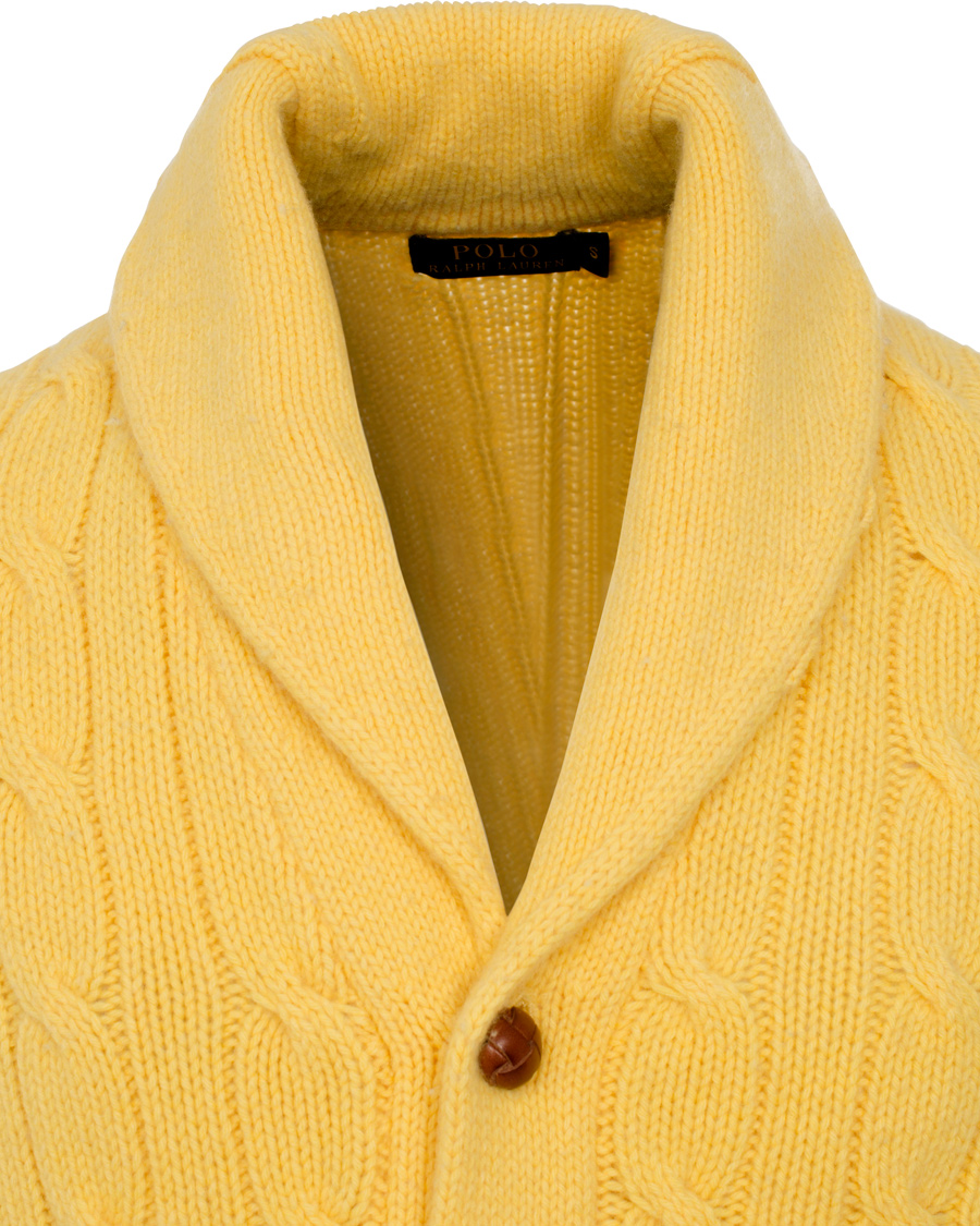 Herre | Trøjer | Polo Ralph Lauren | Cable Shawl Cardigan Bright Yellow