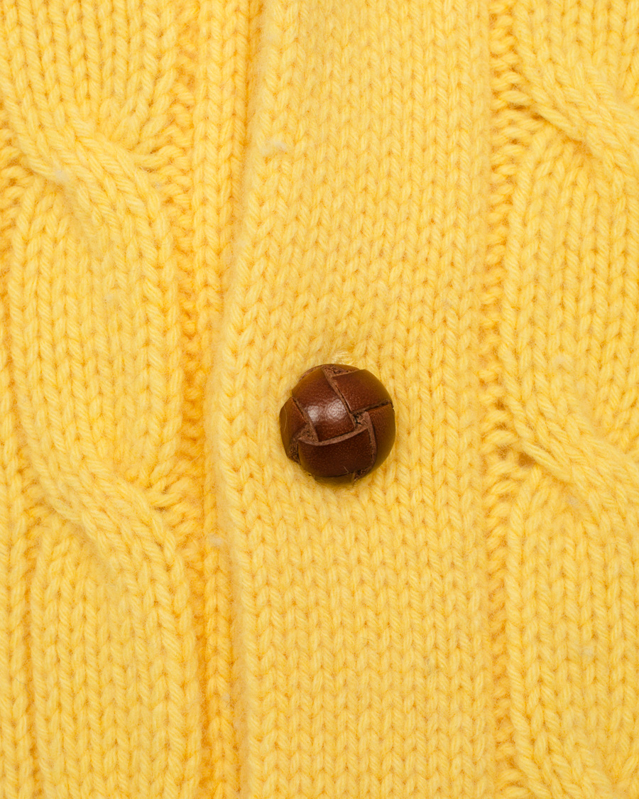 Herre | Trøjer | Polo Ralph Lauren | Cable Shawl Cardigan Bright Yellow