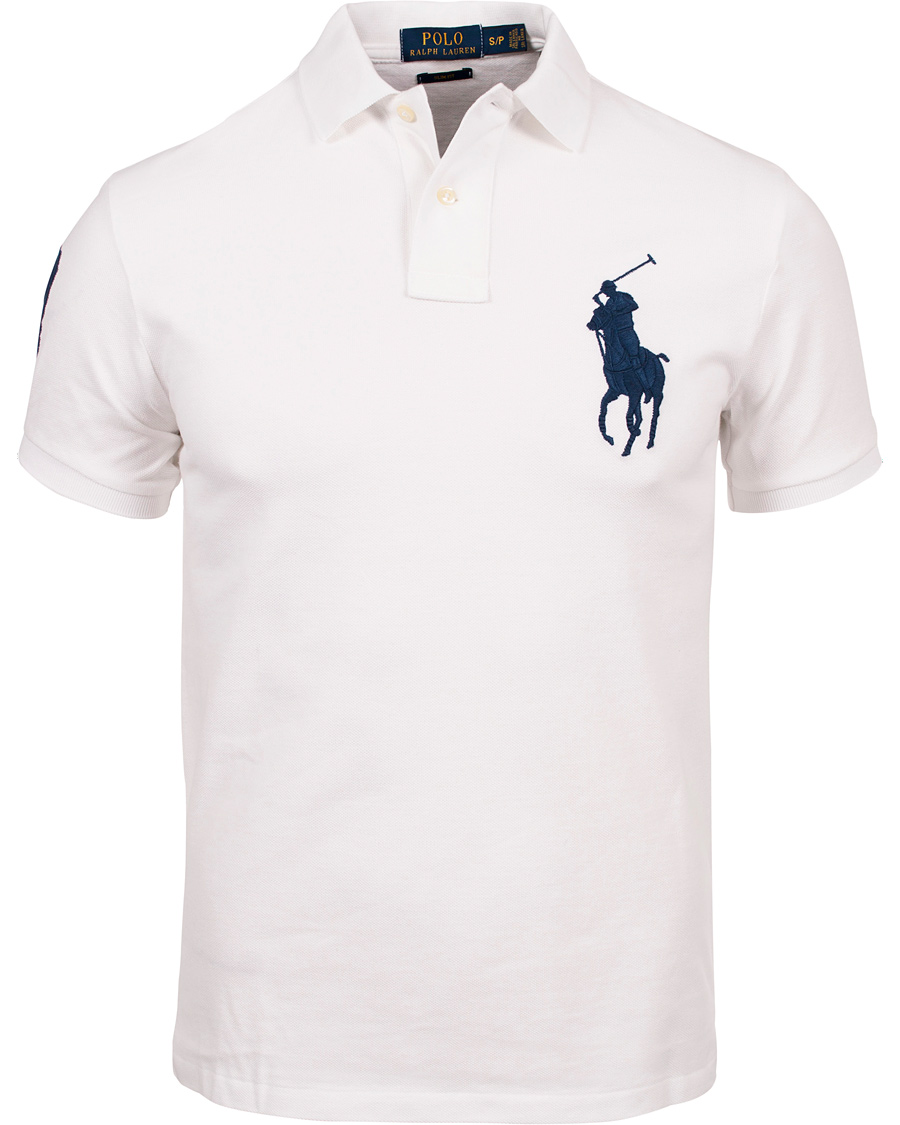 Herre | Polotrøjer | Polo Ralph Lauren | Slim Fit Big Pony Piké White