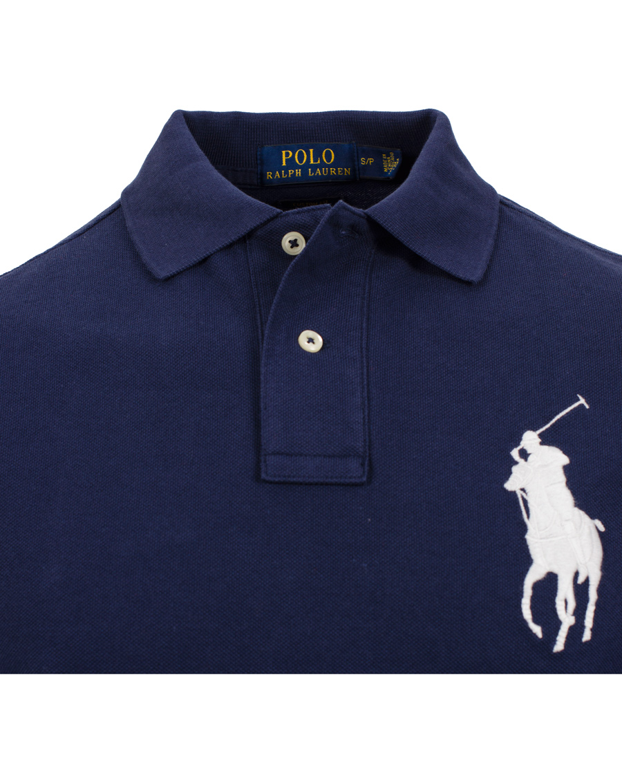 Herre | Trøjer | Polo Ralph Lauren | Custom Fit Big Pony Long Sleeve Piké Navy