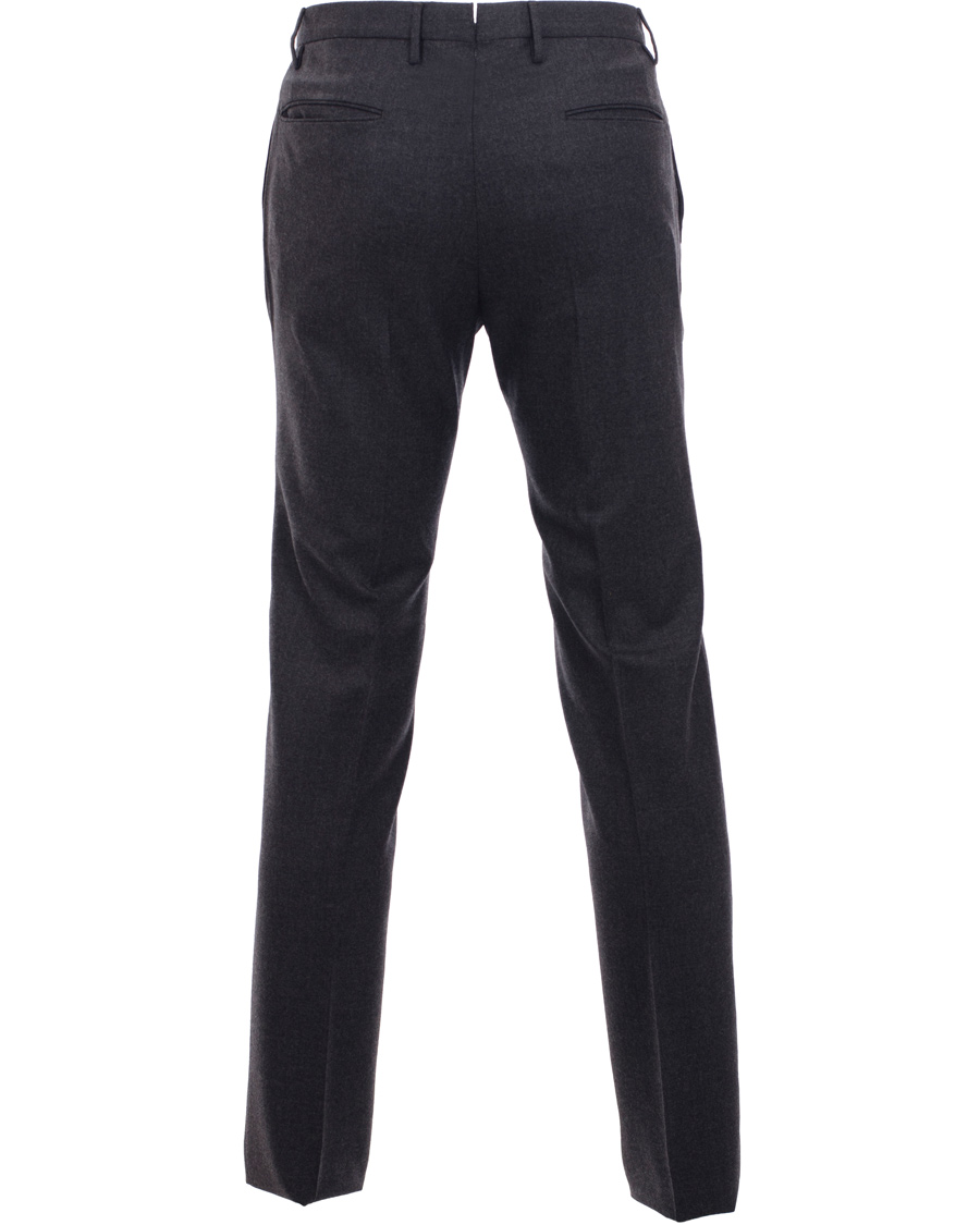 Herre | Bukser | Incotex | Super 100's Flanell Trousers Dark Grey