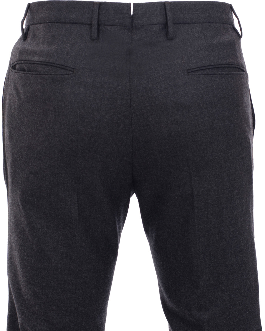 Herre | Bukser | Incotex | Super 100's Flanell Trousers Dark Grey