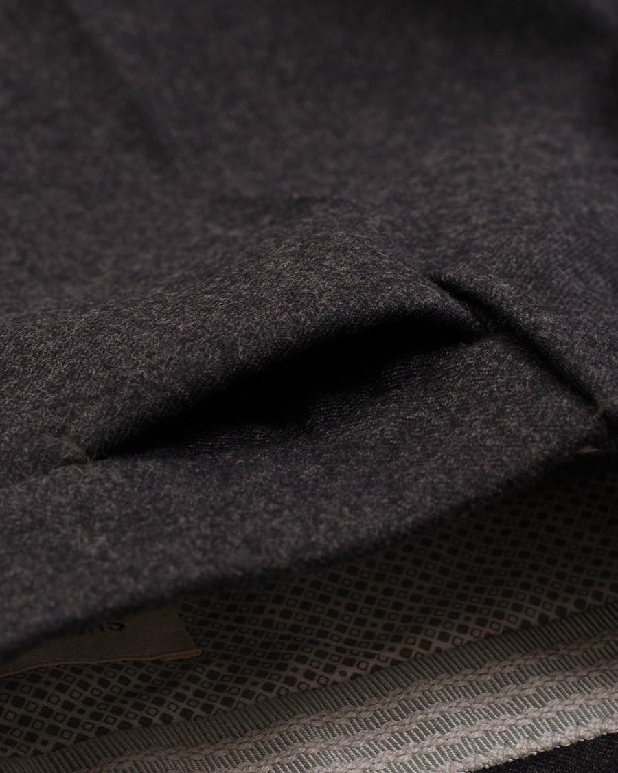 Herre | Bukser | Incotex | Super 100's Flanell Trousers Dark Grey