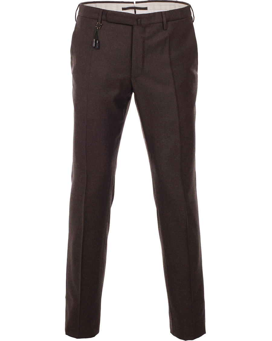 Herre | Bukser | Incotex | Super 100's Flanell Trousers Dark Brown