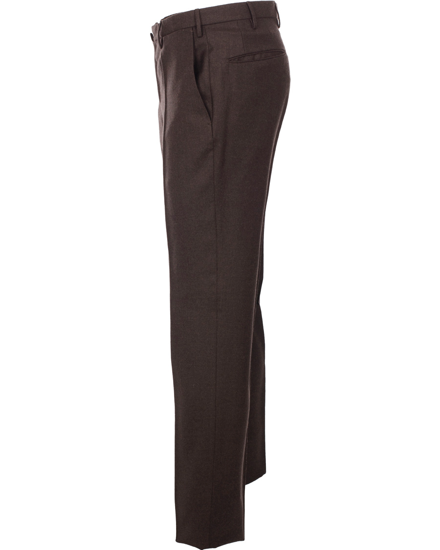 Herre | Bukser | Incotex | Super 100's Flanell Trousers Dark Brown