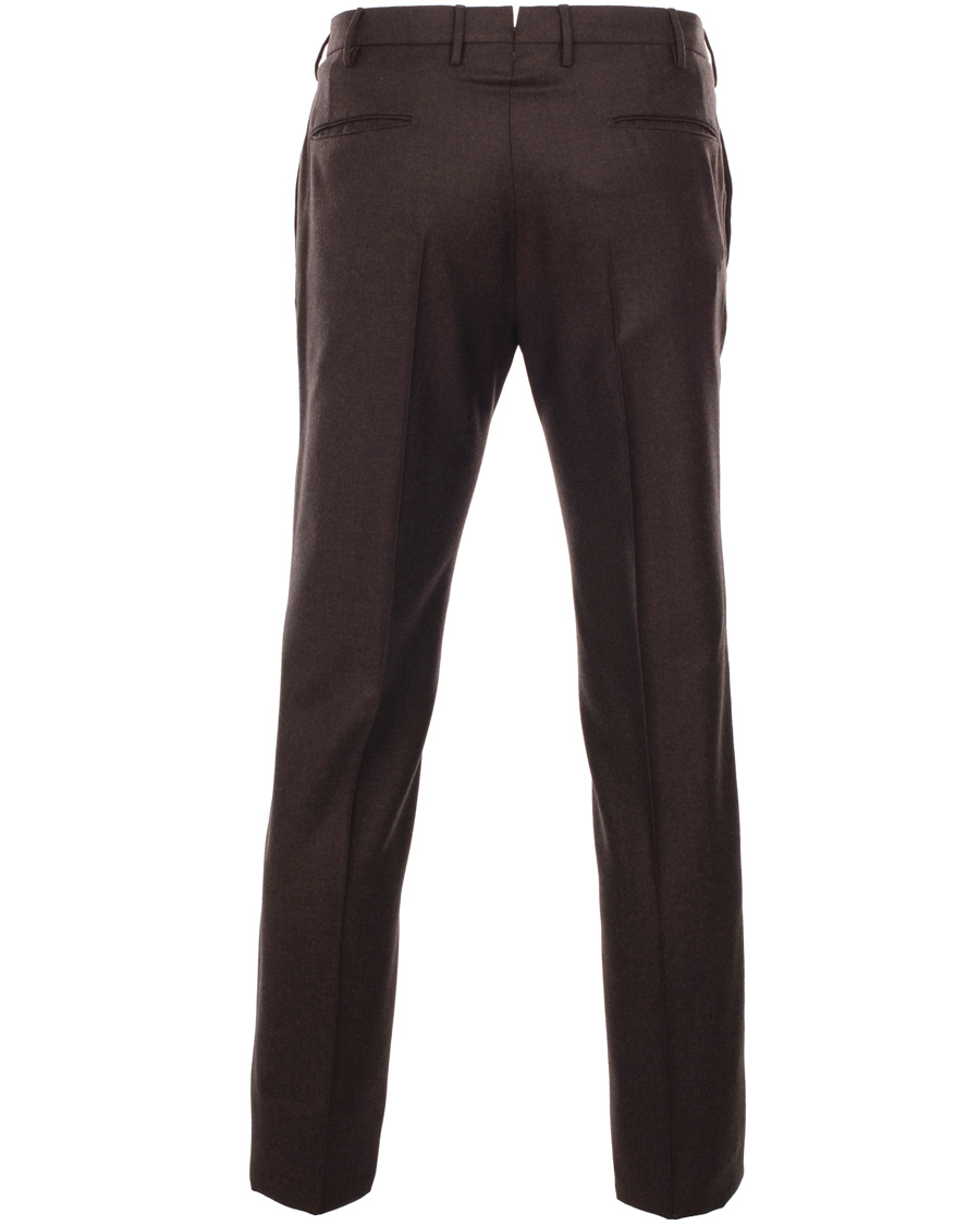 Herre | Bukser | Incotex | Super 100's Flanell Trousers Dark Brown