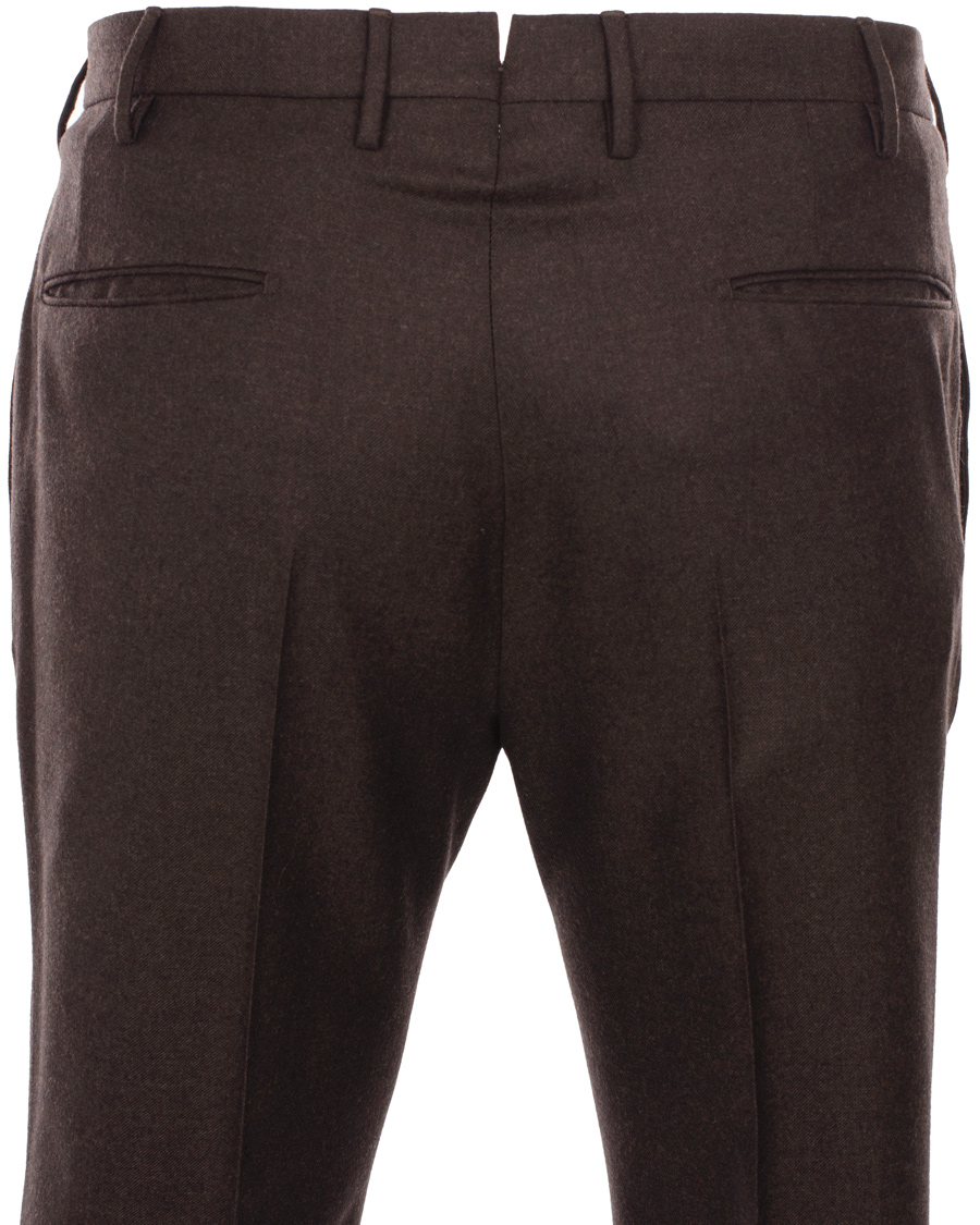 Herre | Bukser | Incotex | Super 100's Flanell Trousers Dark Brown