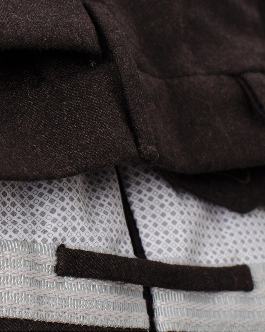 Herre | Bukser | Incotex | Super 100's Flanell Trousers Dark Brown