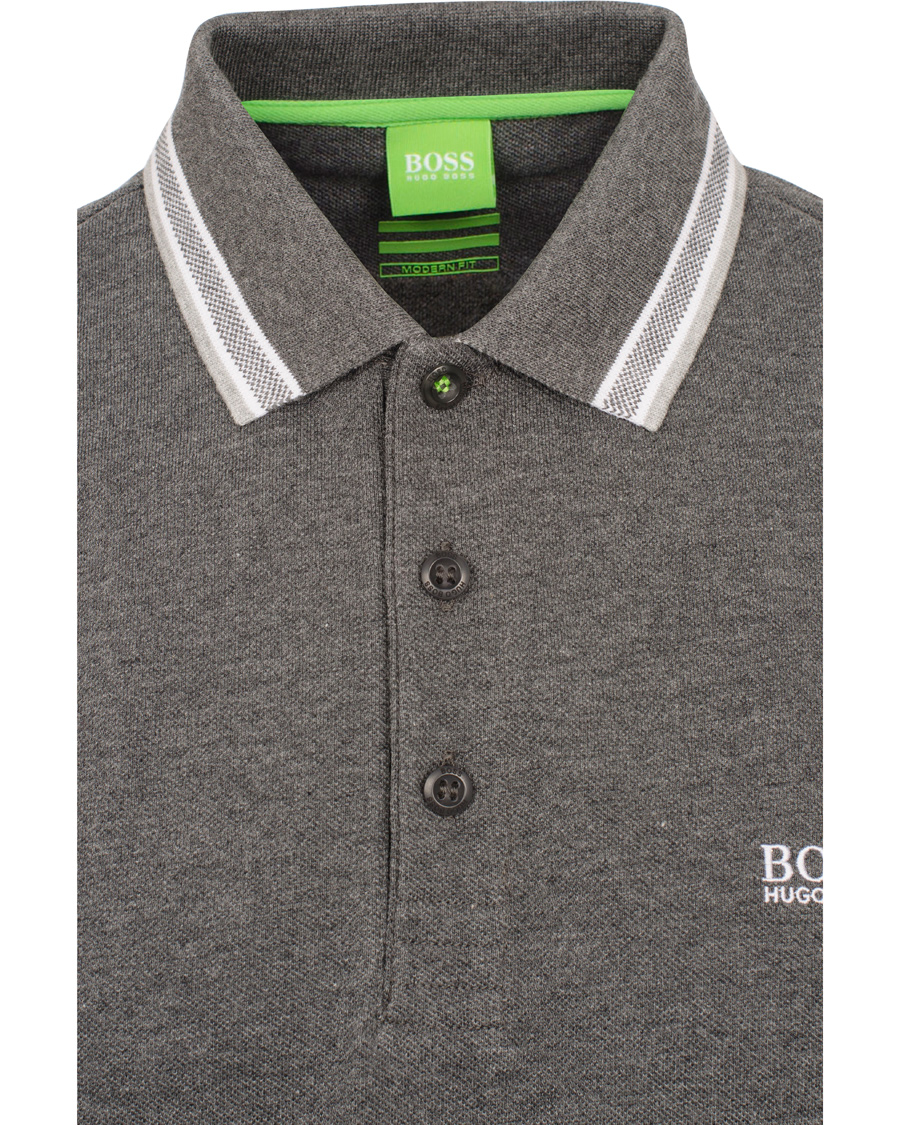 Herre | Trøjer | BOSS GREEN | BOSS Athleisure Plisy Long Sleeve Piké Medium Grey