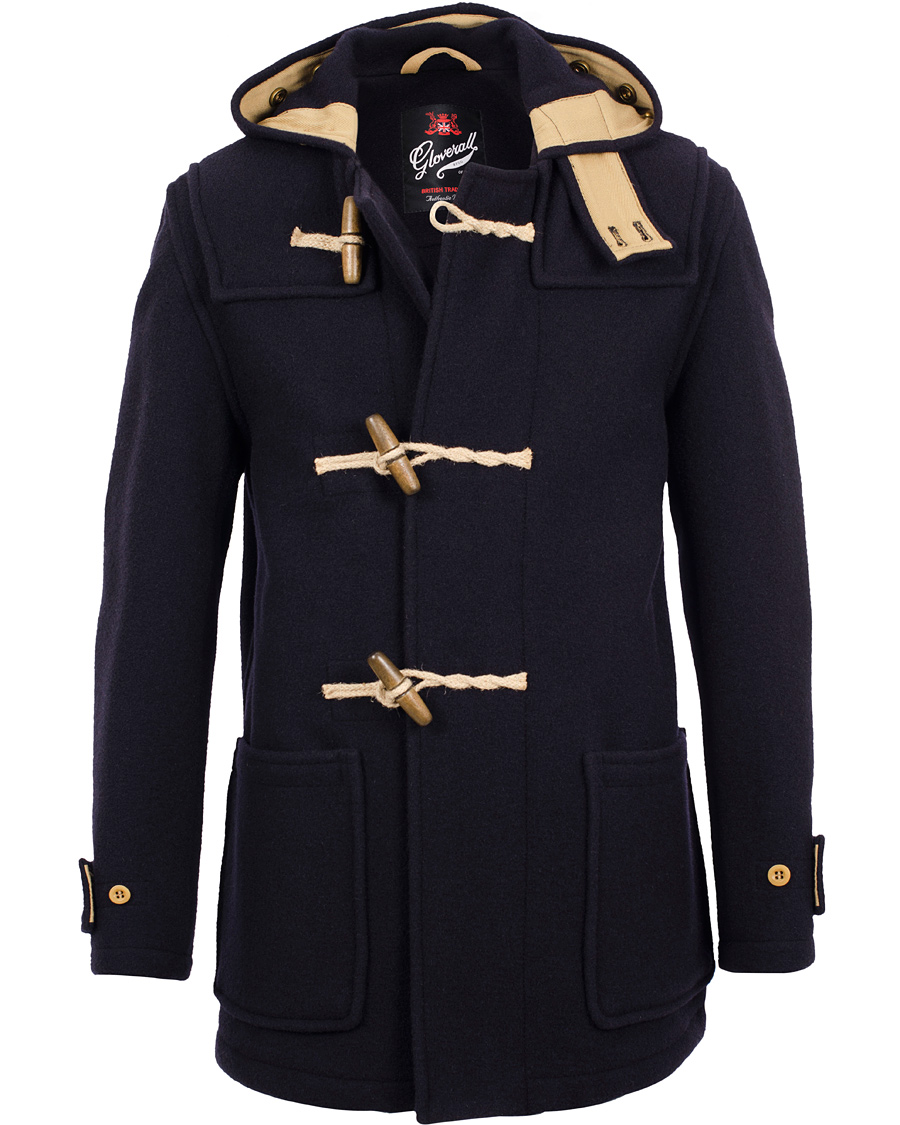 Herre | Jakker | Gloverall | Mid Length Montgomery Duffel Coat 3577 Navy