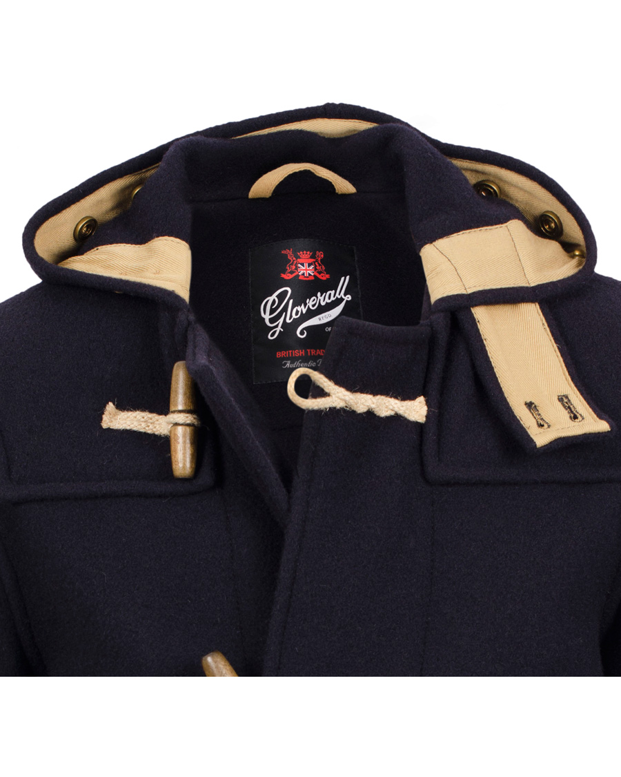 Herre | Jakker | Gloverall | Mid Length Montgomery Duffel Coat 3577 Navy