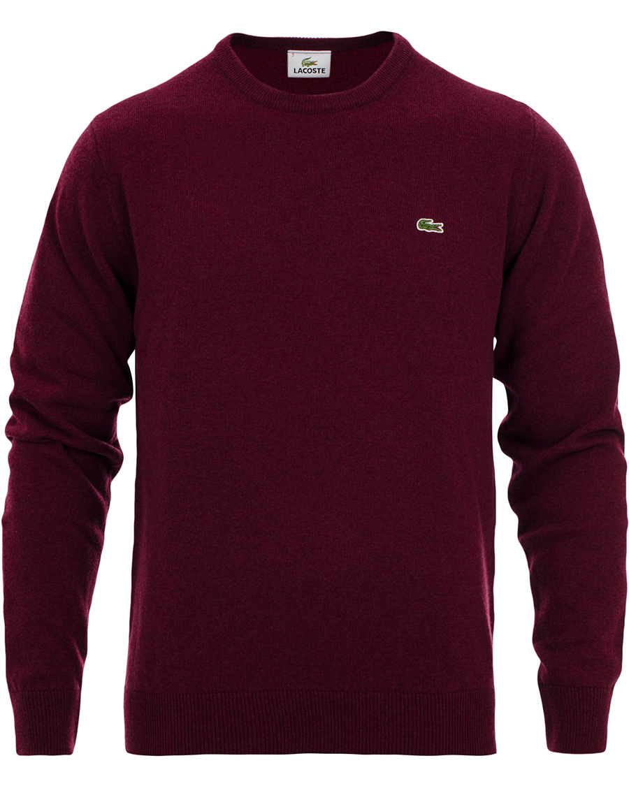 Herre | Trøjer | Lacoste | Lambswool Pullover Crew Neck Griottine Cherry