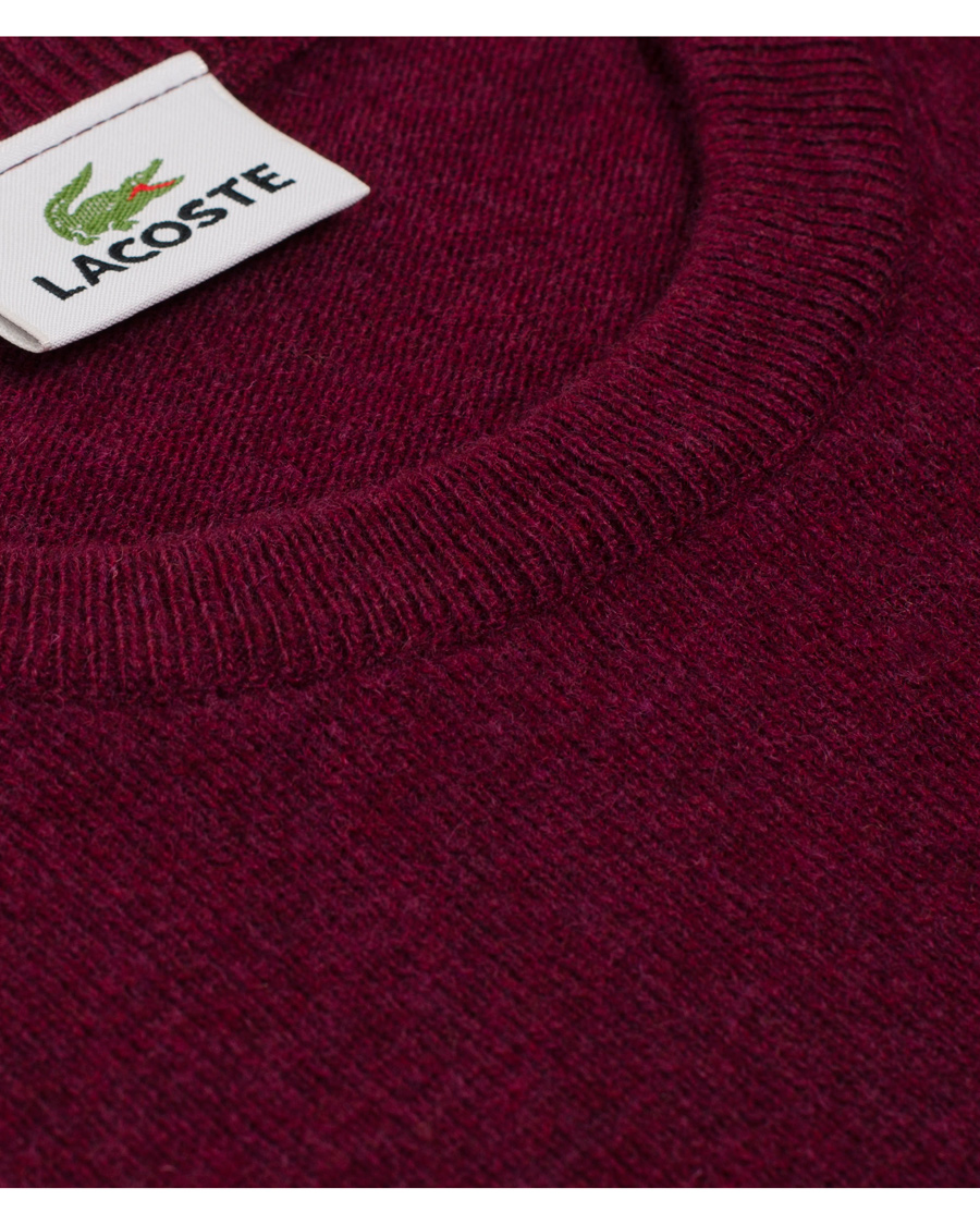 Herre | Trøjer | Lacoste | Lambswool Pullover Crew Neck Griottine Cherry