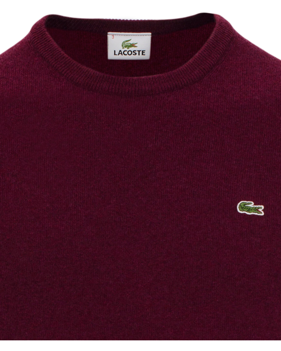 Herre | Trøjer | Lacoste | Lambswool Pullover Crew Neck Griottine Cherry