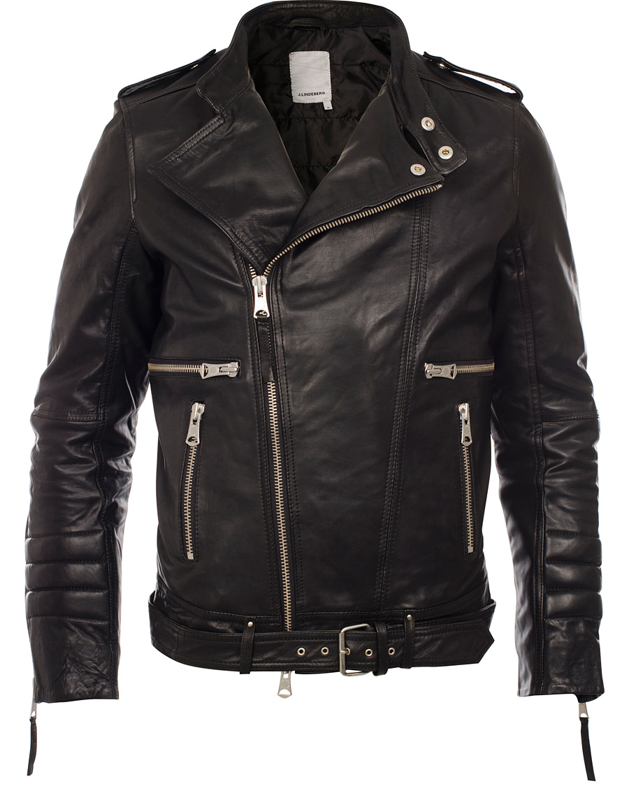 Herre | Jakker | J.Lindeberg | Tyrone Sleek Leather Jacket Black