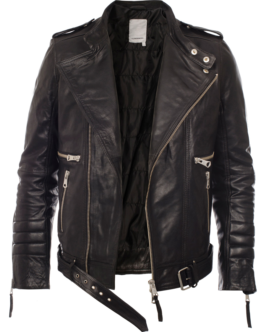 Herre | Jakker | J.Lindeberg | Tyrone Sleek Leather Jacket Black
