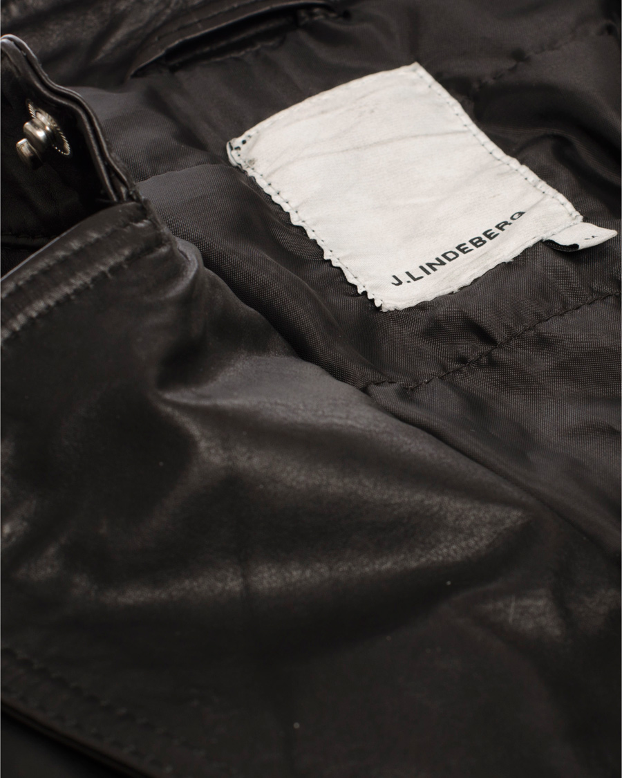 Herre | Jakker | J.Lindeberg | Tyrone Sleek Leather Jacket Black