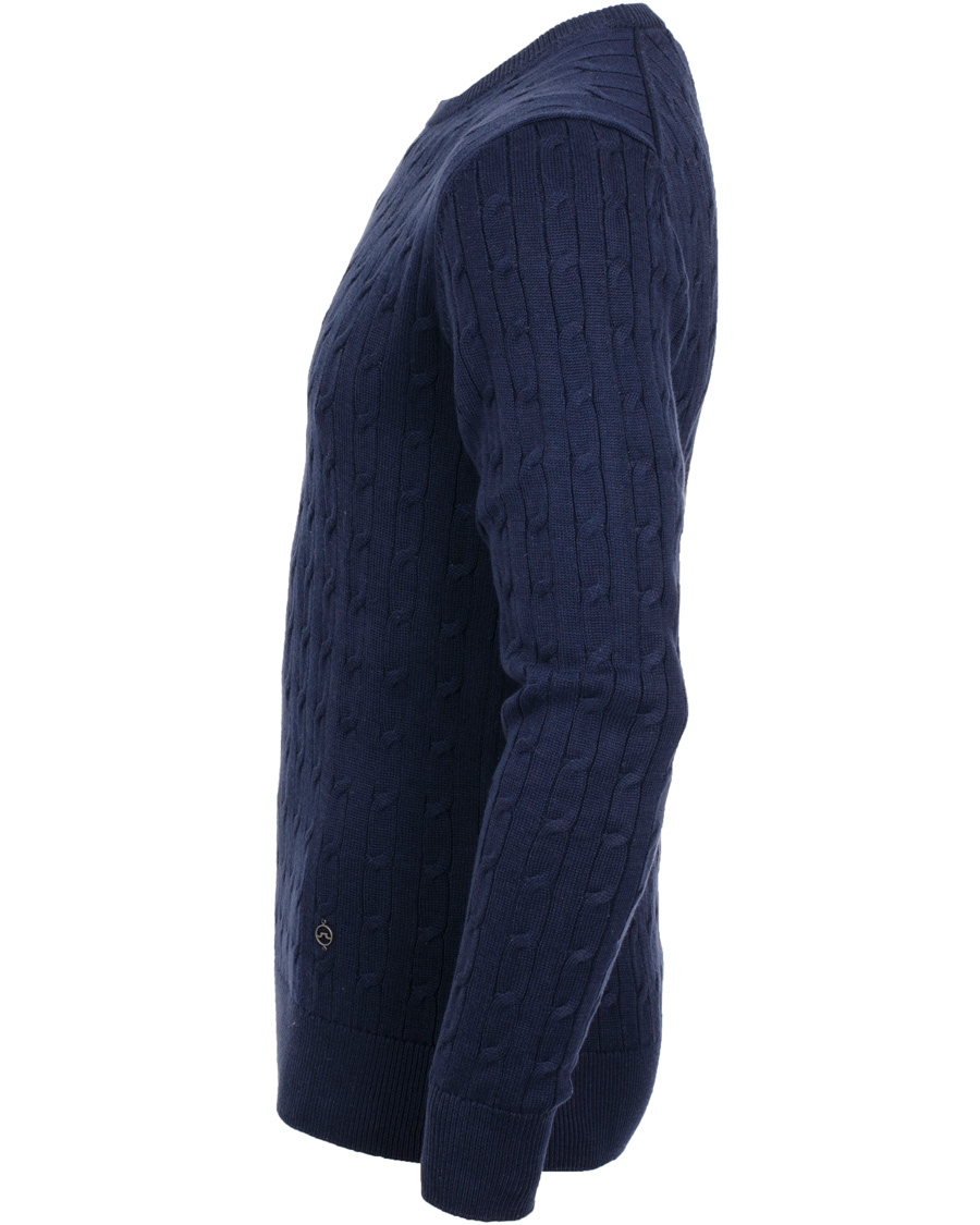 Herre | Trøjer | J.Lindeberg | Jave Pullover Braid Cable Navy