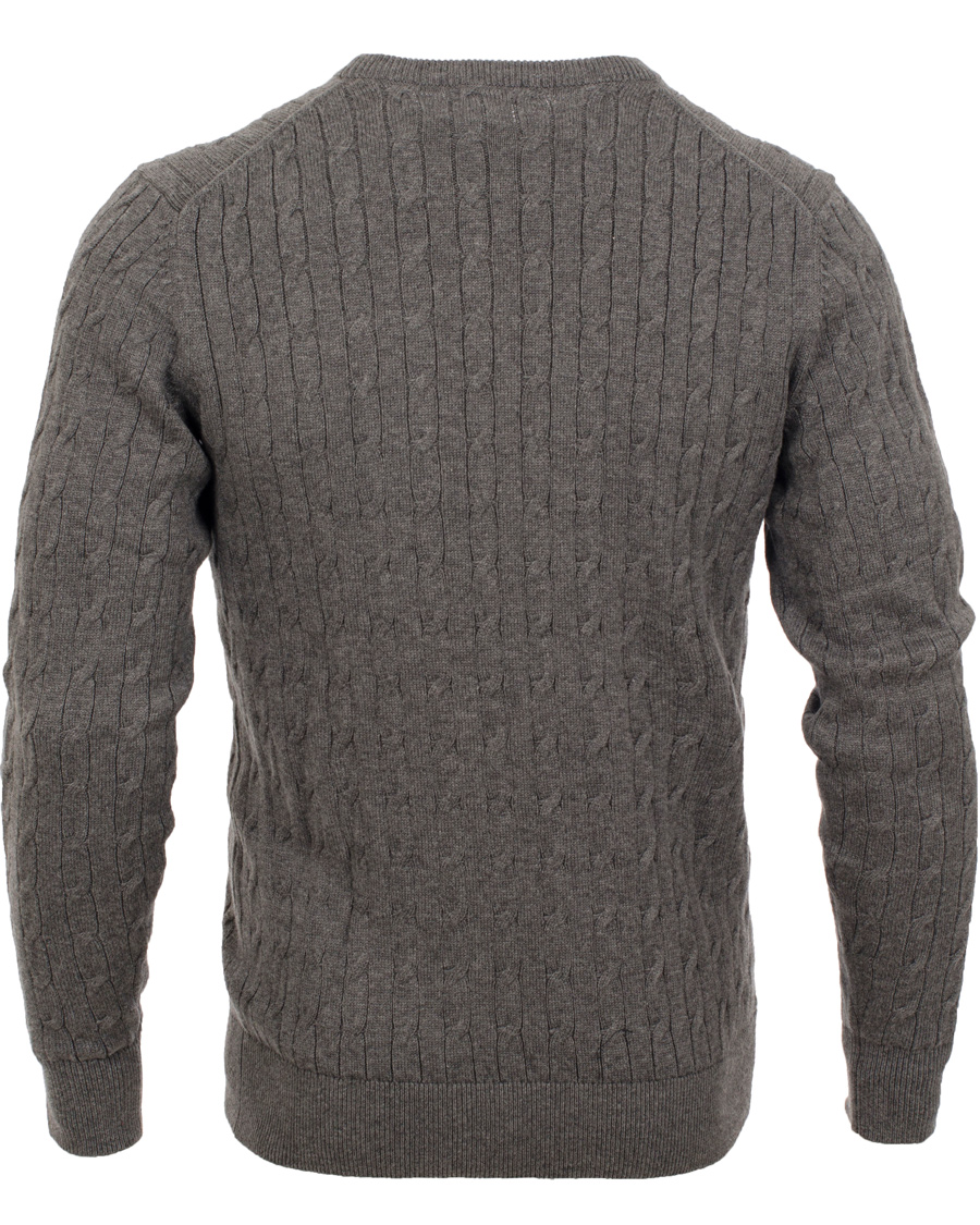 Herre | Trøjer | J.Lindeberg | Jave Pullover Braid Cable Grey Melange