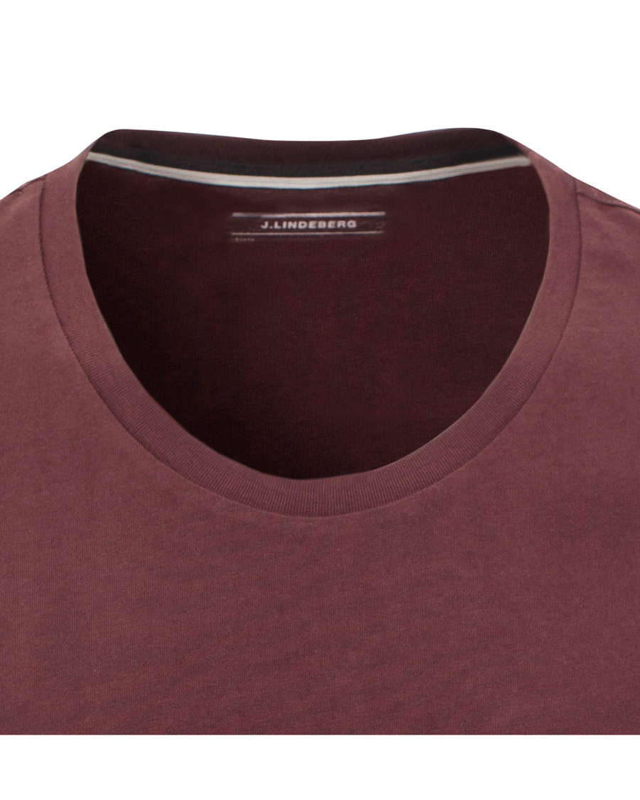 Herre | T-Shirts | J.Lindeberg | Axtell Scoop T-shirt Burgundy