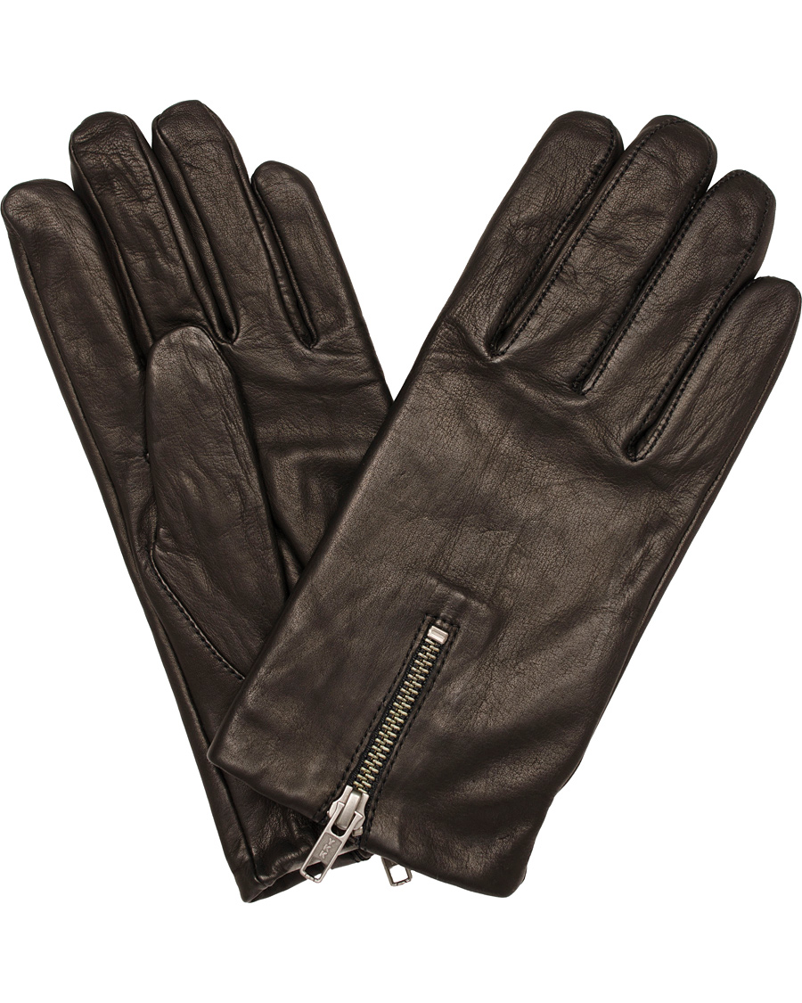loyalitet slutningen Ved lov Filippa K Zip Leather Glove Black - CareOfCarl.dk