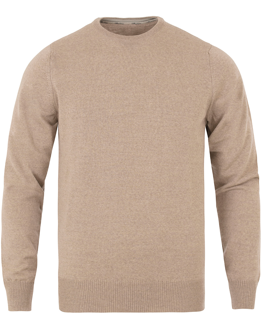 Herre | Trøjer | Stenströms | Merino Crew Neck Pullover Beige