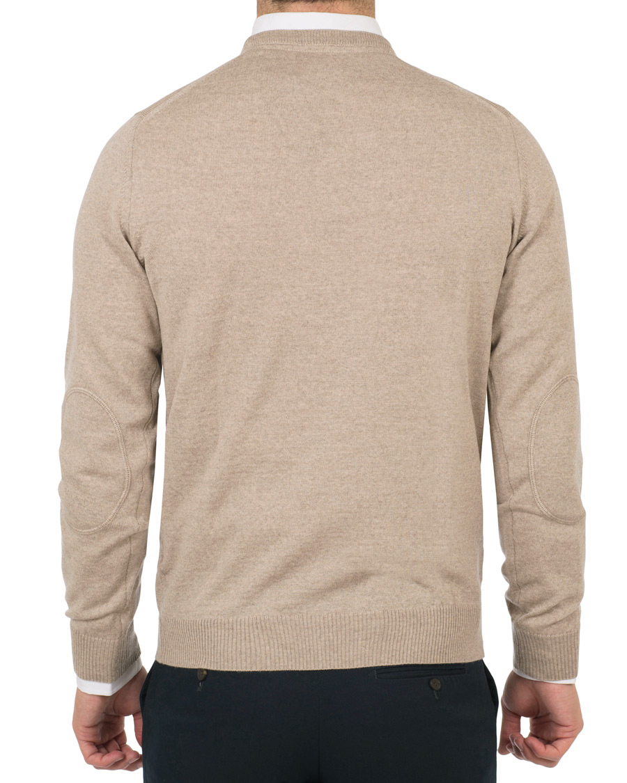 Herre | Trøjer | Stenströms | Merino Crew Neck Pullover Beige