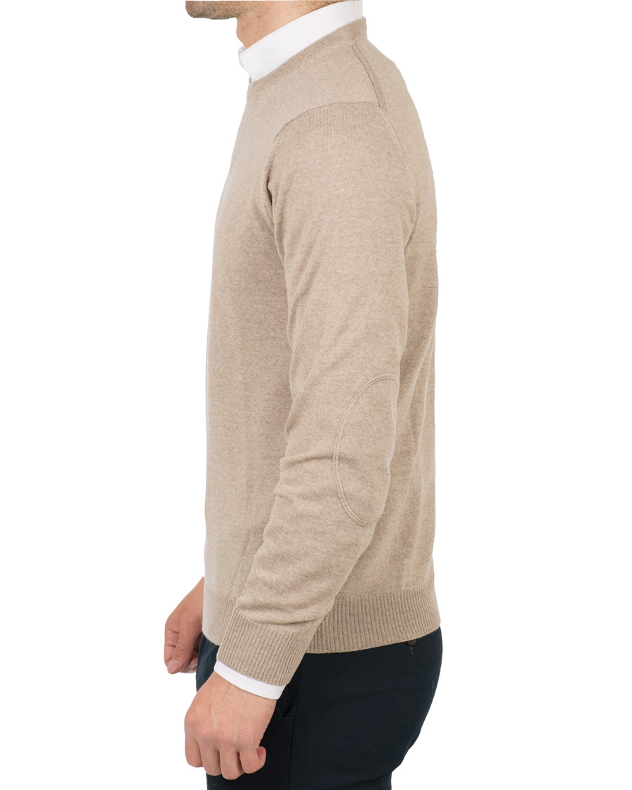Herre | Trøjer | Stenströms | Merino Crew Neck Pullover Beige