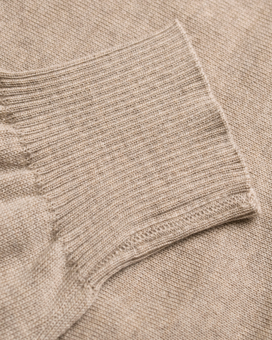 Herre | Trøjer | Stenströms | Merino Crew Neck Pullover Beige