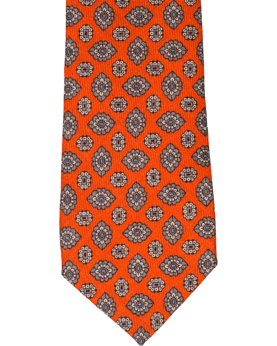 Herre |  | Eton | Flower Tie 7 cm Mulit/Orange