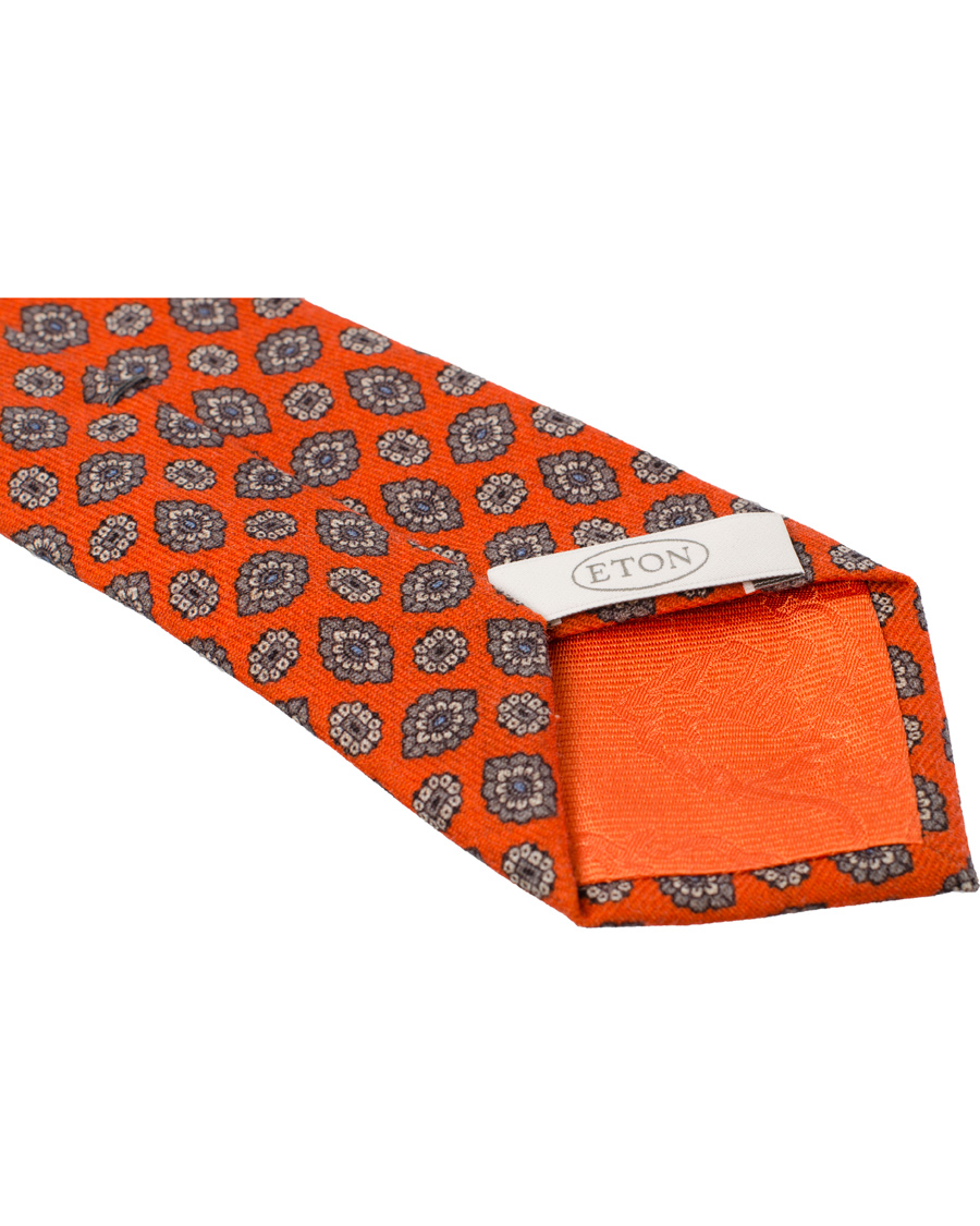Herre | Eton Flower Tie 7 cm Mulit/Orange | Eton | Flower Tie 7 cm Mulit/Orange