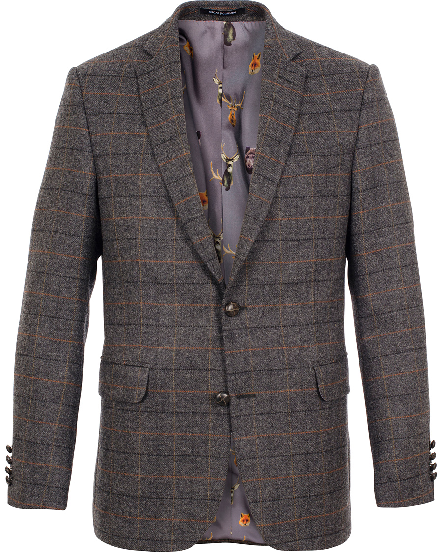 Herre | Blazere & jakker | Oscar Jacobson | Floyd Window Check Blazer Grey