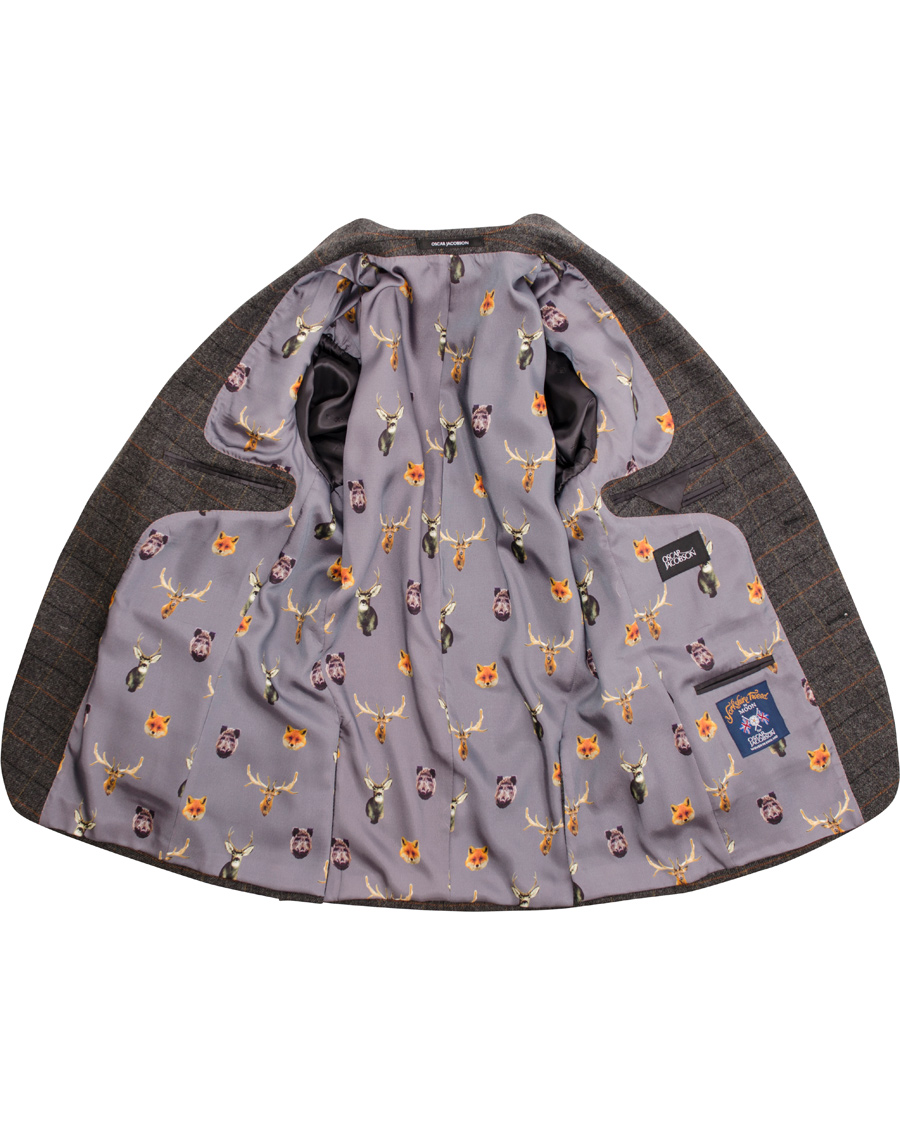 Herre | Blazere & jakker | Oscar Jacobson | Floyd Window Check Blazer Grey