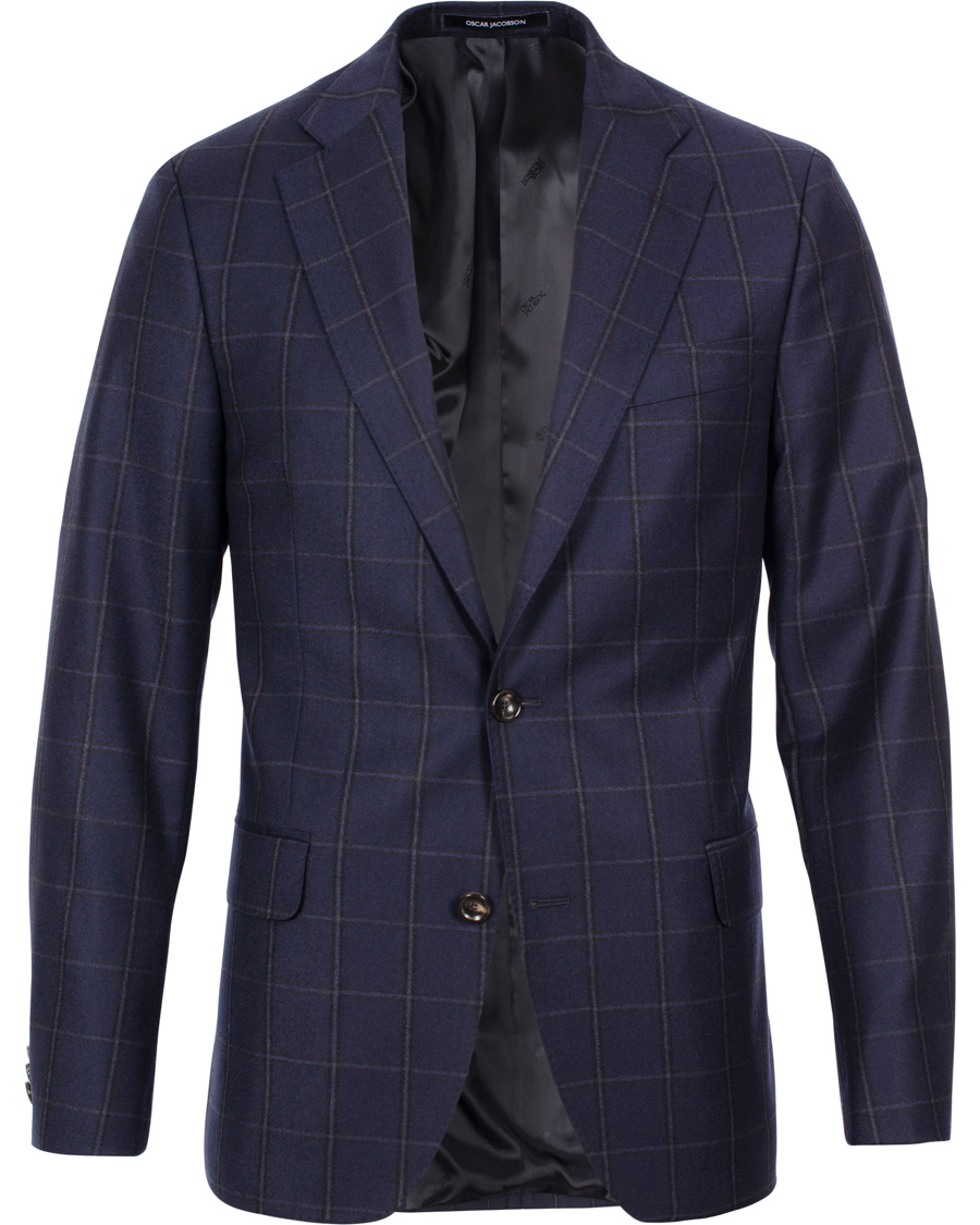 Herre | Jakkesæt | Oscar Jacobson | Edmund Window Pane Suit Navy