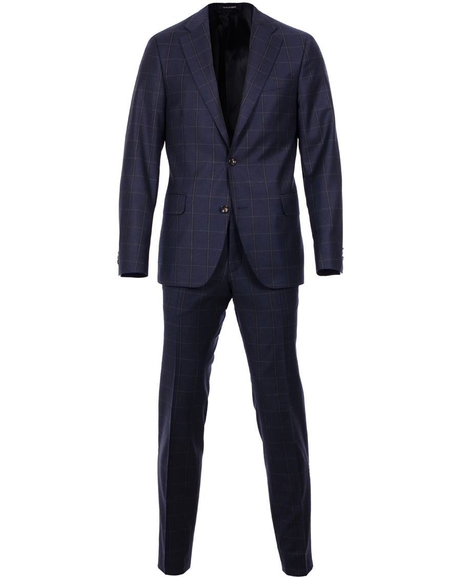 Herre | Jakkesæt | Oscar Jacobson | Edmund Window Pane Suit Navy
