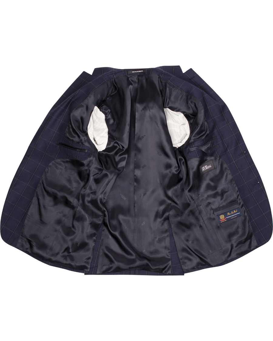 Herre | Jakkesæt | Oscar Jacobson | Edmund Window Pane Suit Navy