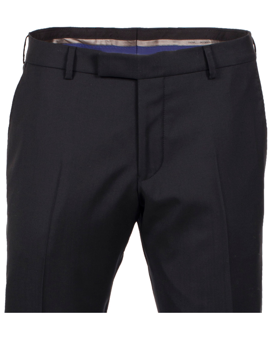 Herre | Bukser | Oscar Jacobson | Damien Super 120's Cerruti iTravel Trousers Black 46