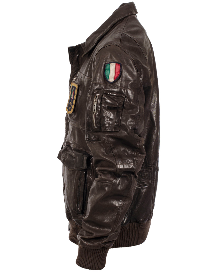 Herre | Jakker | Aeronautica Militare | Pilot Uomo Leather Jacket Brown