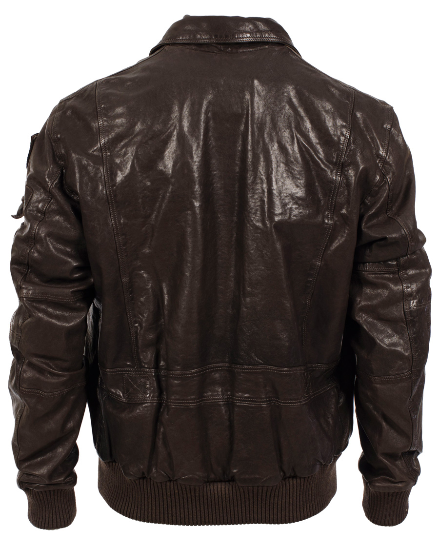 Herre | Jakker | Aeronautica Militare | Pilot Uomo Leather Jacket Brown