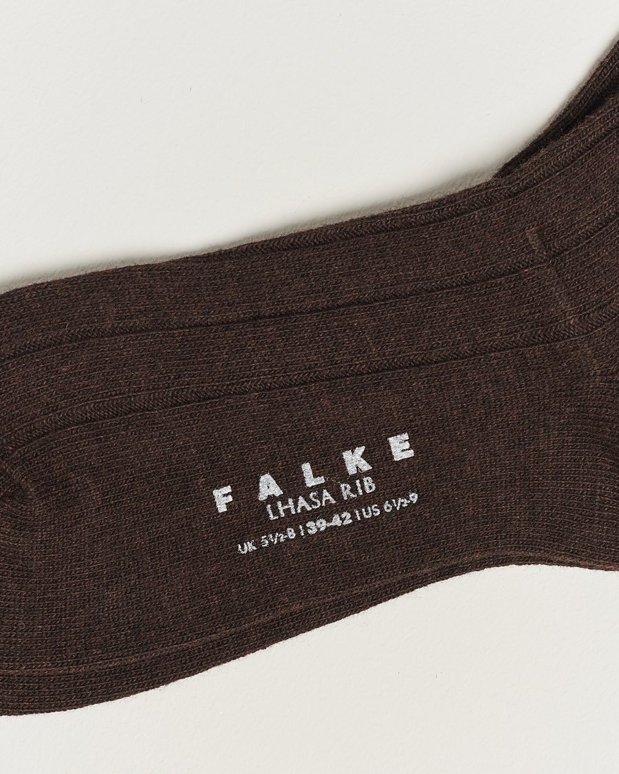 Herre | Sokker i merinould | Falke | Lhasa Cashmere Socks Brown